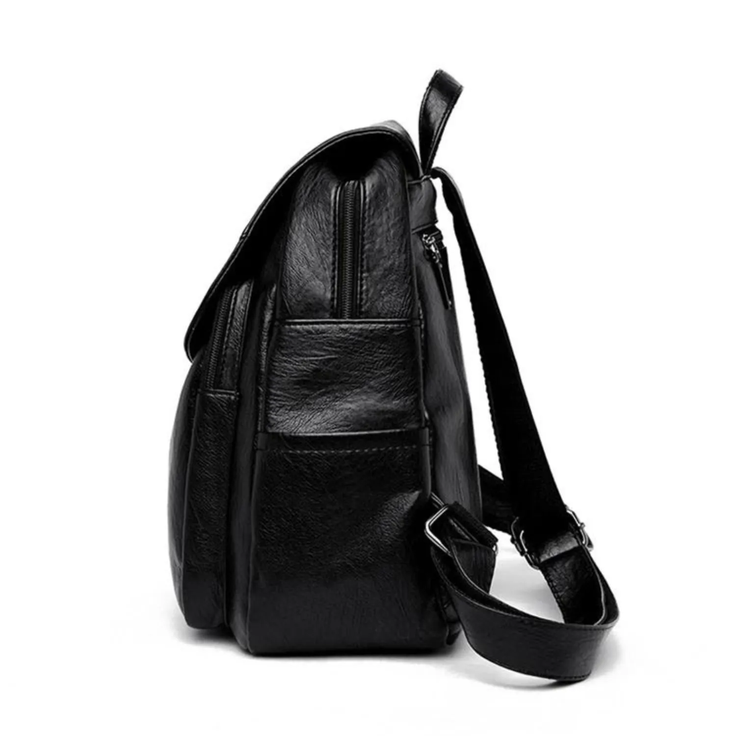 Sleek Urban Leather Backpack for Women