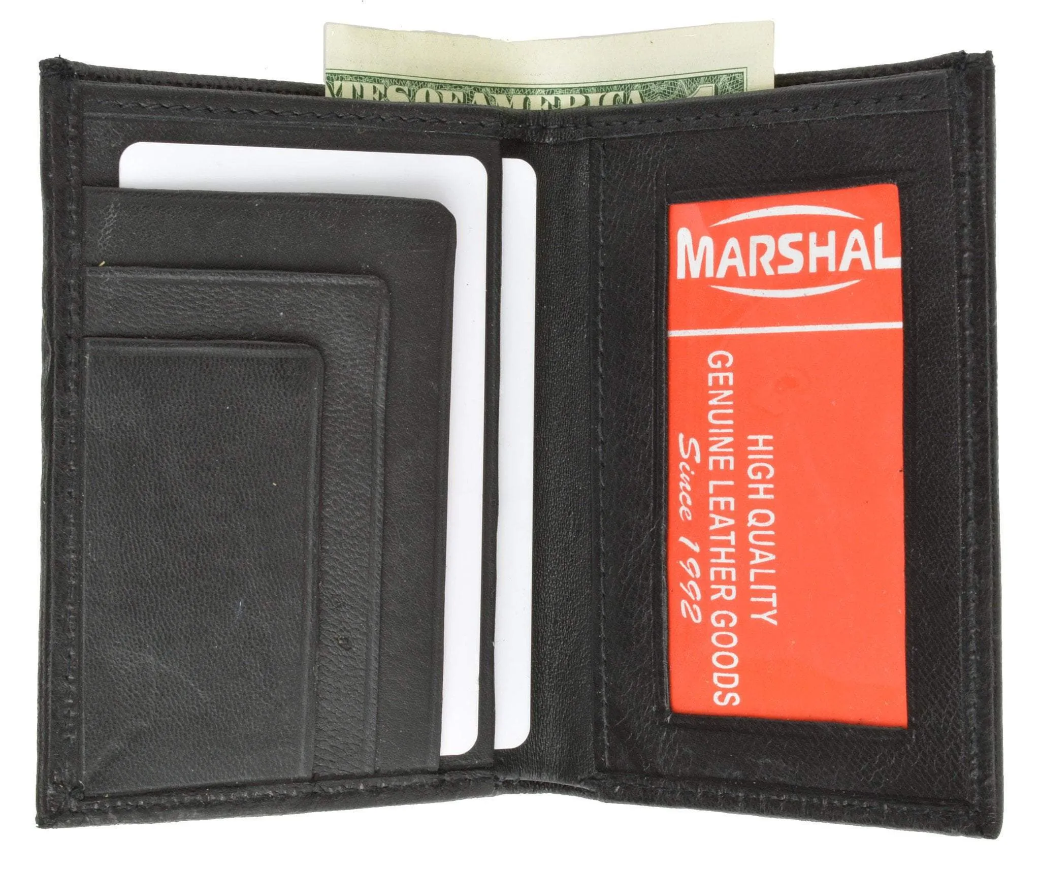 Slim Lambskin Leather Credit Card ID Mini Bifold Wallet 81
