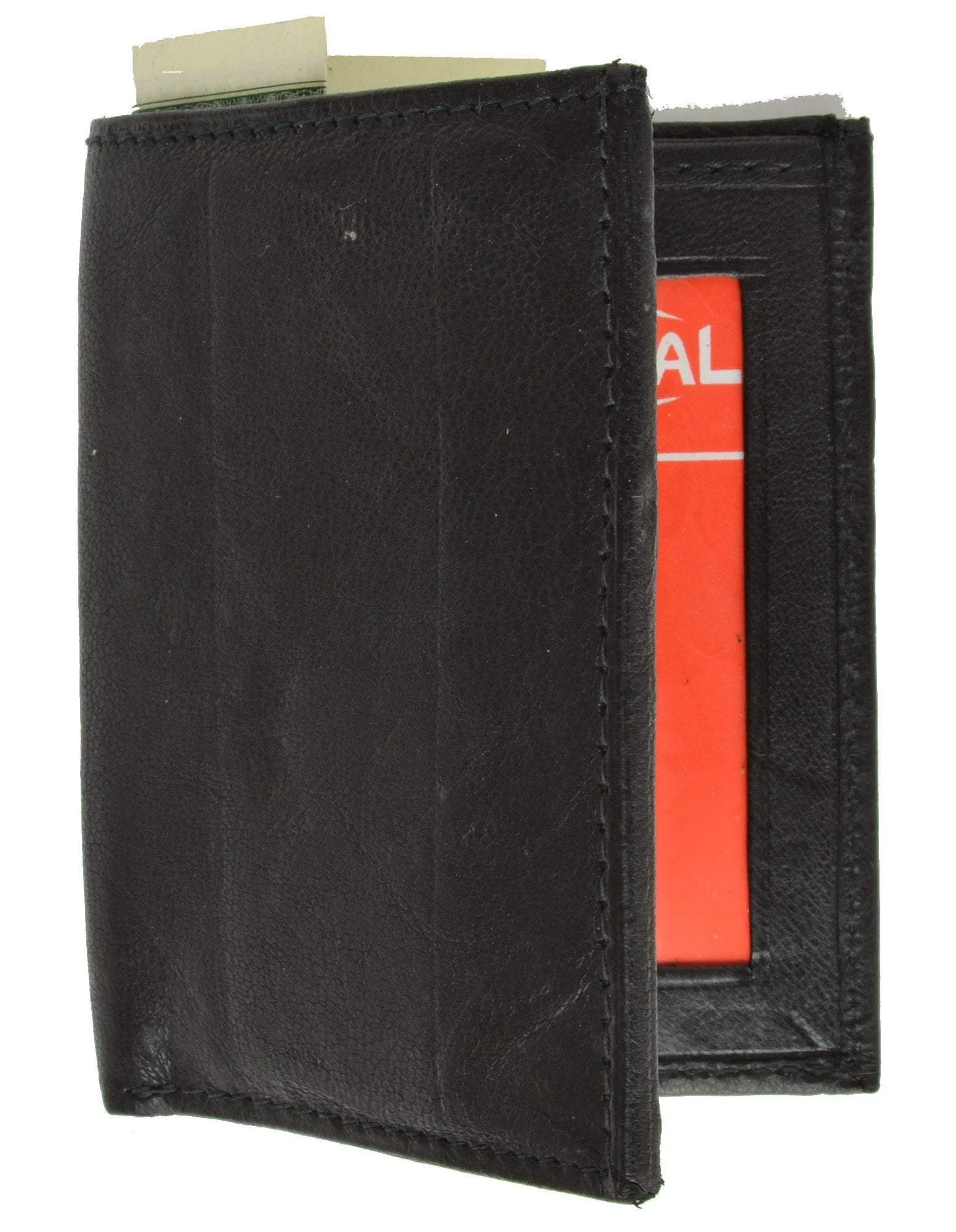 Slim Lambskin Leather Credit Card ID Mini Bifold Wallet 81