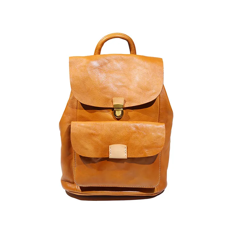 Small Ladies Leather Rucksack Leather Backpack Purse Bag For Women