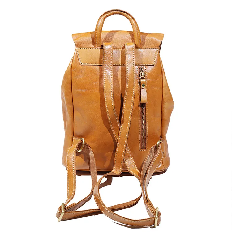 Small Ladies Leather Rucksack Leather Backpack Purse Bag For Women