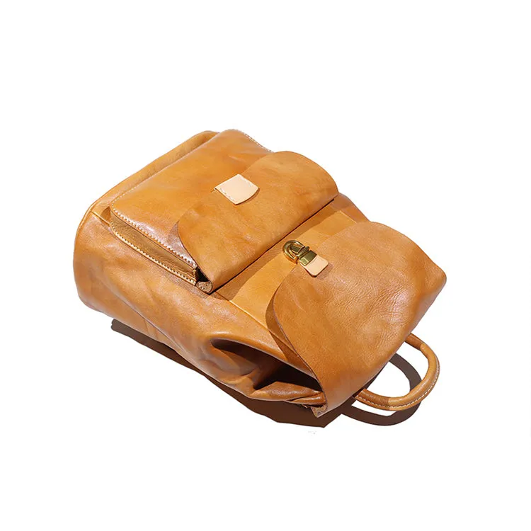 Small Ladies Leather Rucksack Leather Backpack Purse Bag For Women
