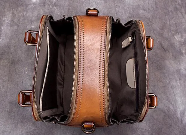 Small Womens Full Grain Leather Handbags Leather Crossbody Purse For Women