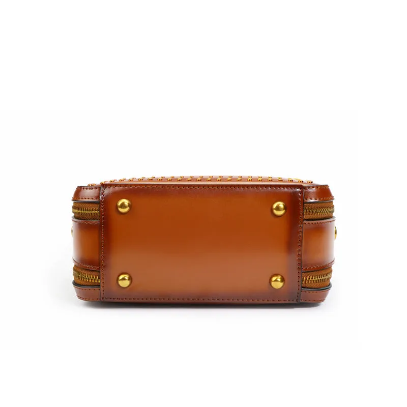 Small Womens Squar Leather Crossbody Purse Shoulder Handbags For Women