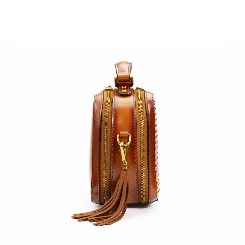 Small Womens Squar Leather Crossbody Purse Shoulder Handbags For Women