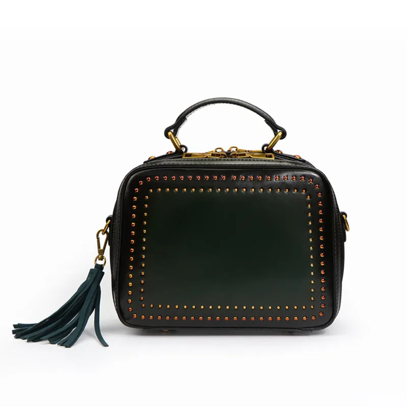 Small Womens Squar Leather Crossbody Purse Shoulder Handbags For Women