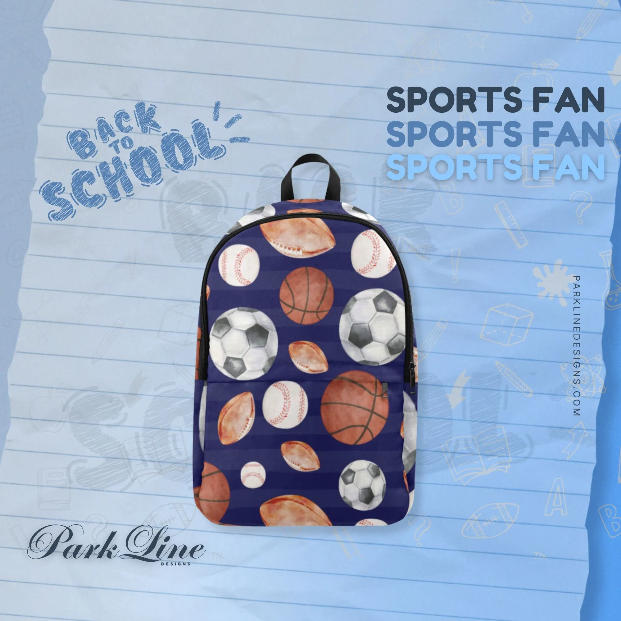 Sports Fan Fabric Backpack - Durable, Lightweight & Stylish for Him