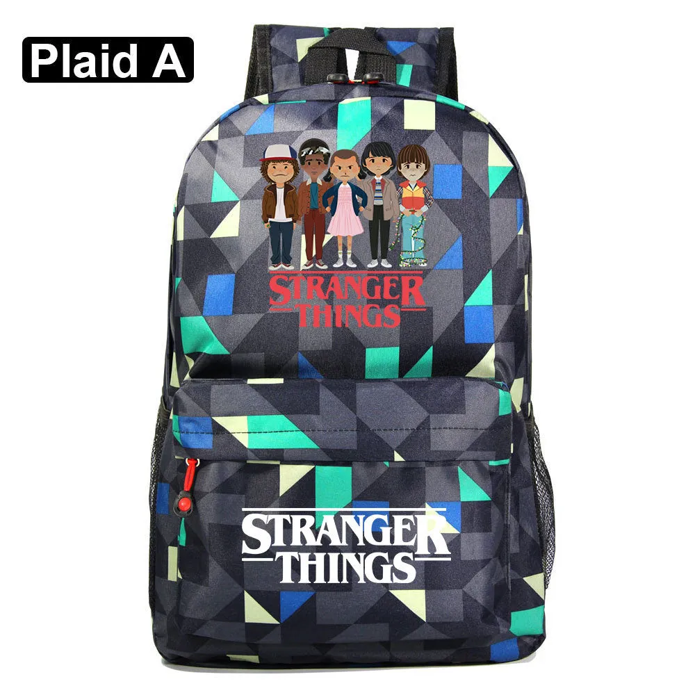 Stranger Things Backpack Youth Student Schoolbag Men's and Women's Casual Backpack