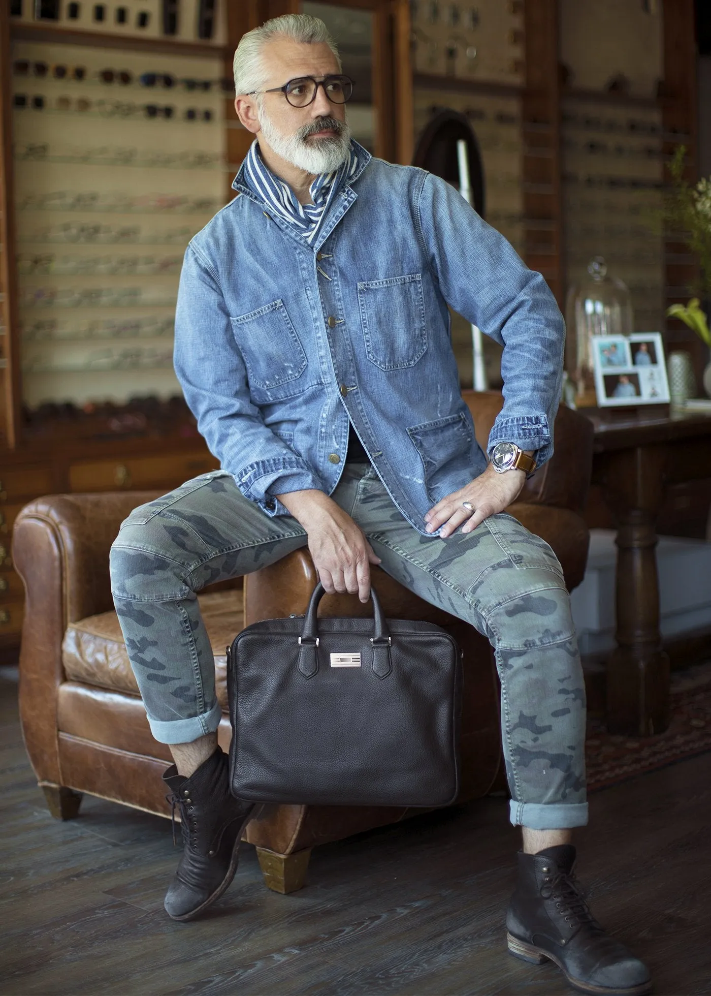 Stratton Attaché - Black Leather Briefcase