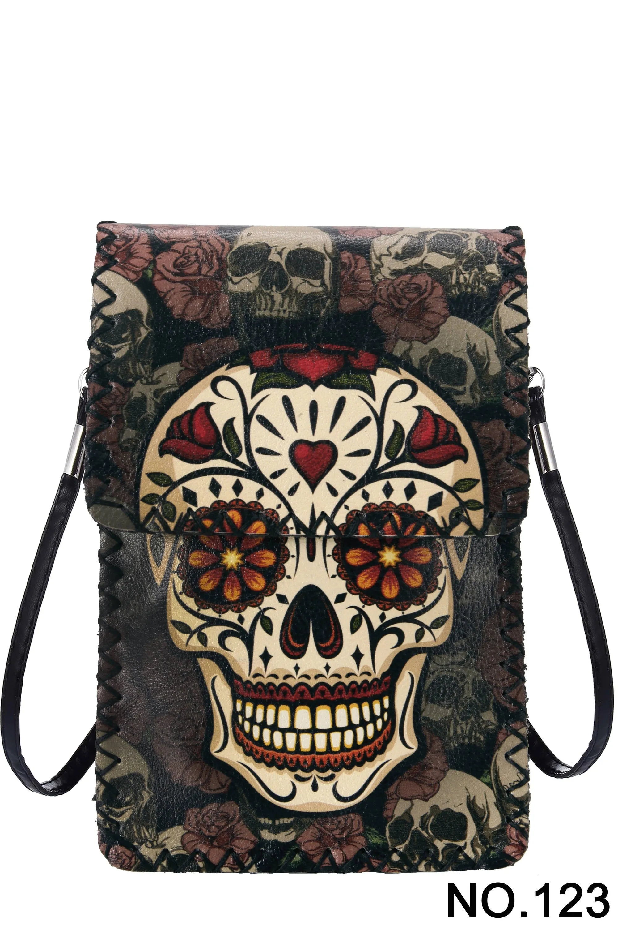 Sugar Skull Cross Body Bag #123
