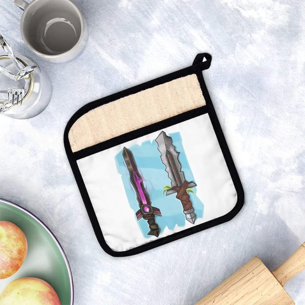 Swords Pot Holder with Pocket