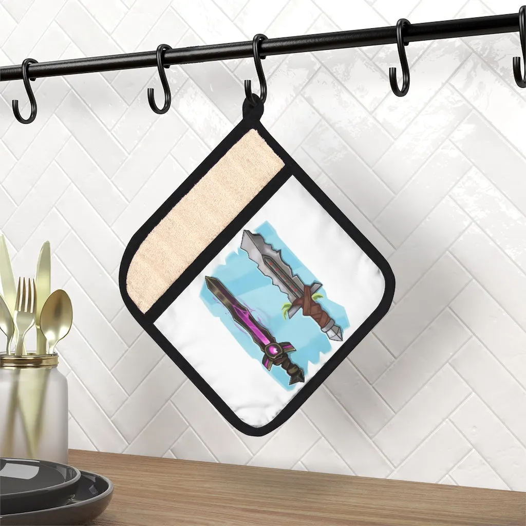 Swords Pot Holder with Pocket