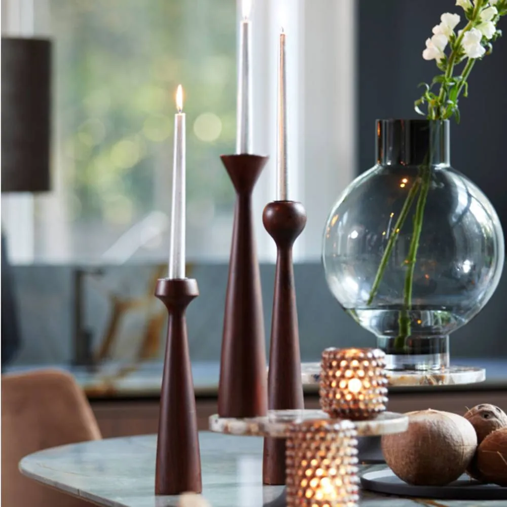 Terra Wooden Candle Holder