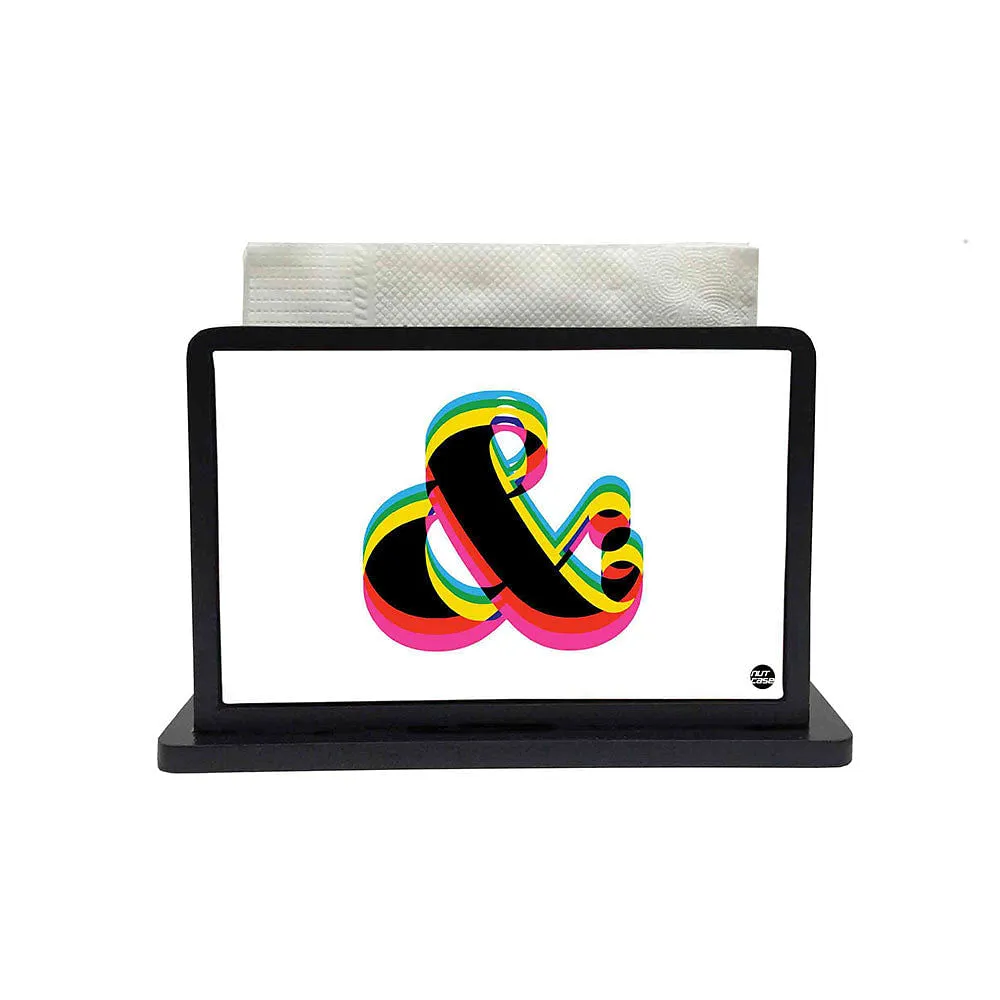 Tissue Holder Paper Napkin Stand - & Sign