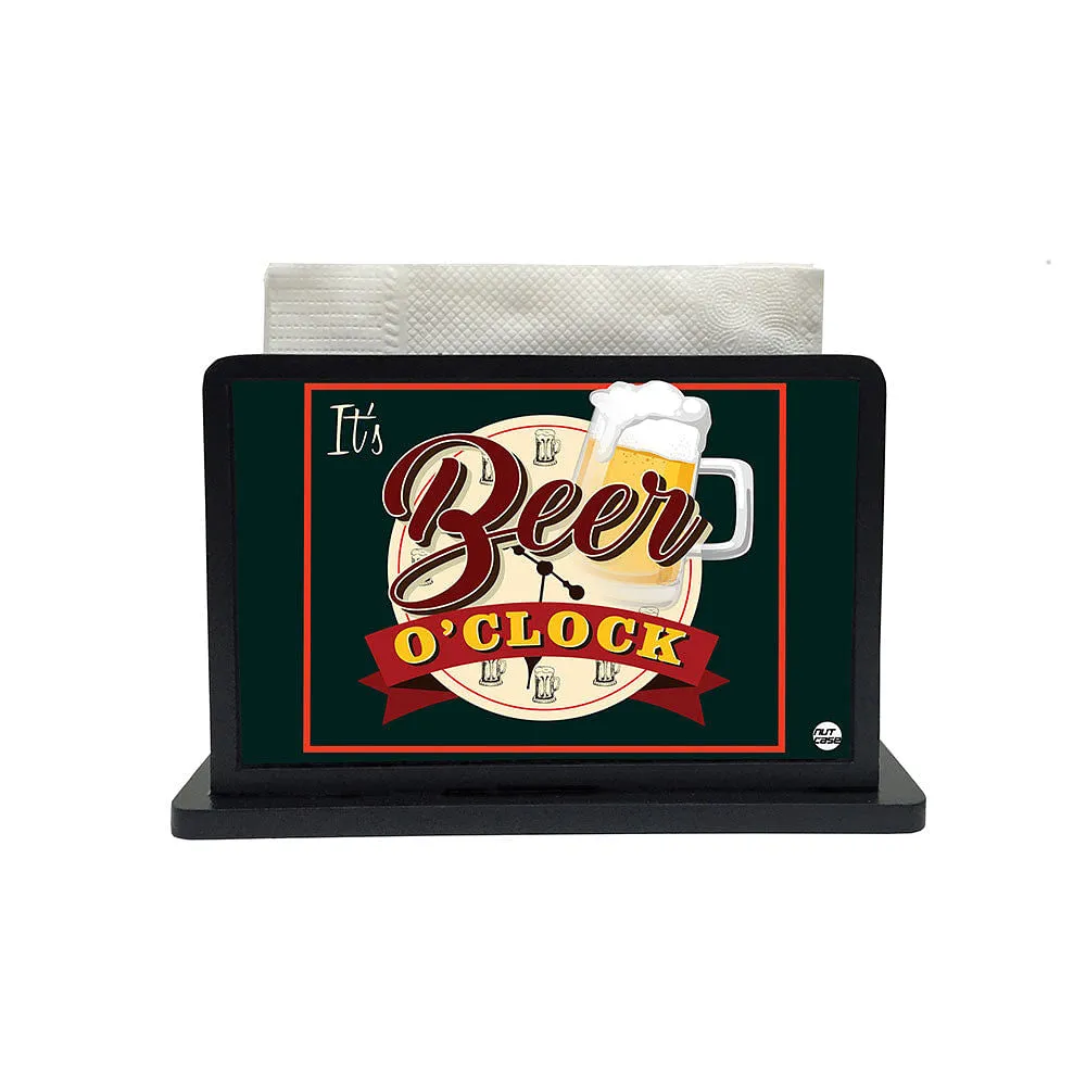 Tissue Holder Paper Napkin Stand - Beer O'Clock