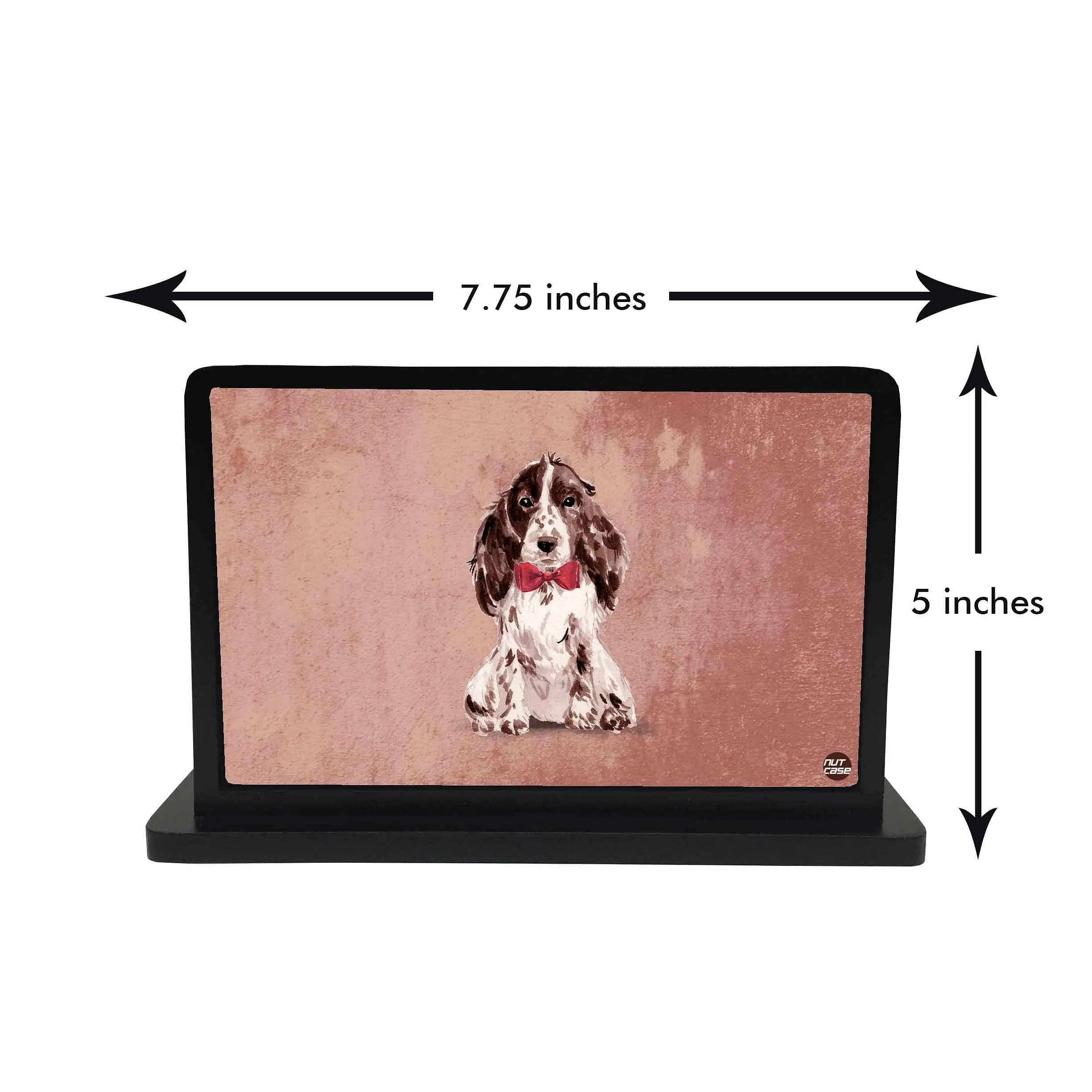 Tissue Holder Paper Napkin Stand - Black White Cocker Spaniel