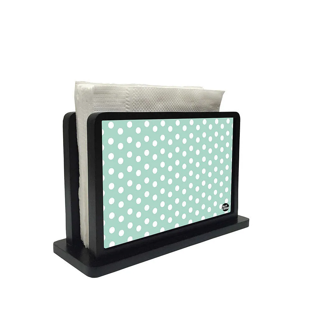 Tissue Holder Paper Napkin Stand - Blue Dots Everywhere