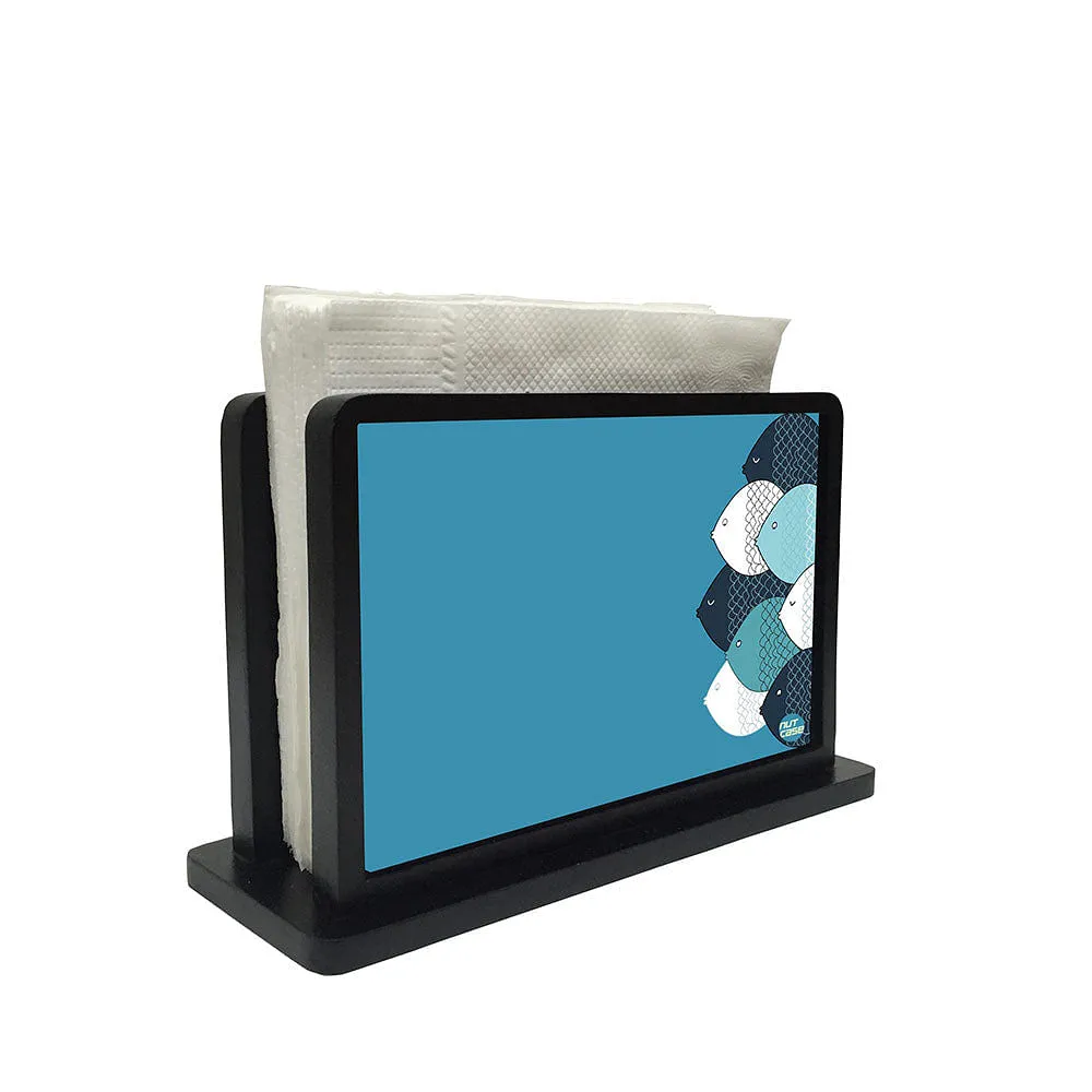 Tissue Holder Paper Napkin Stand - Blue Fish