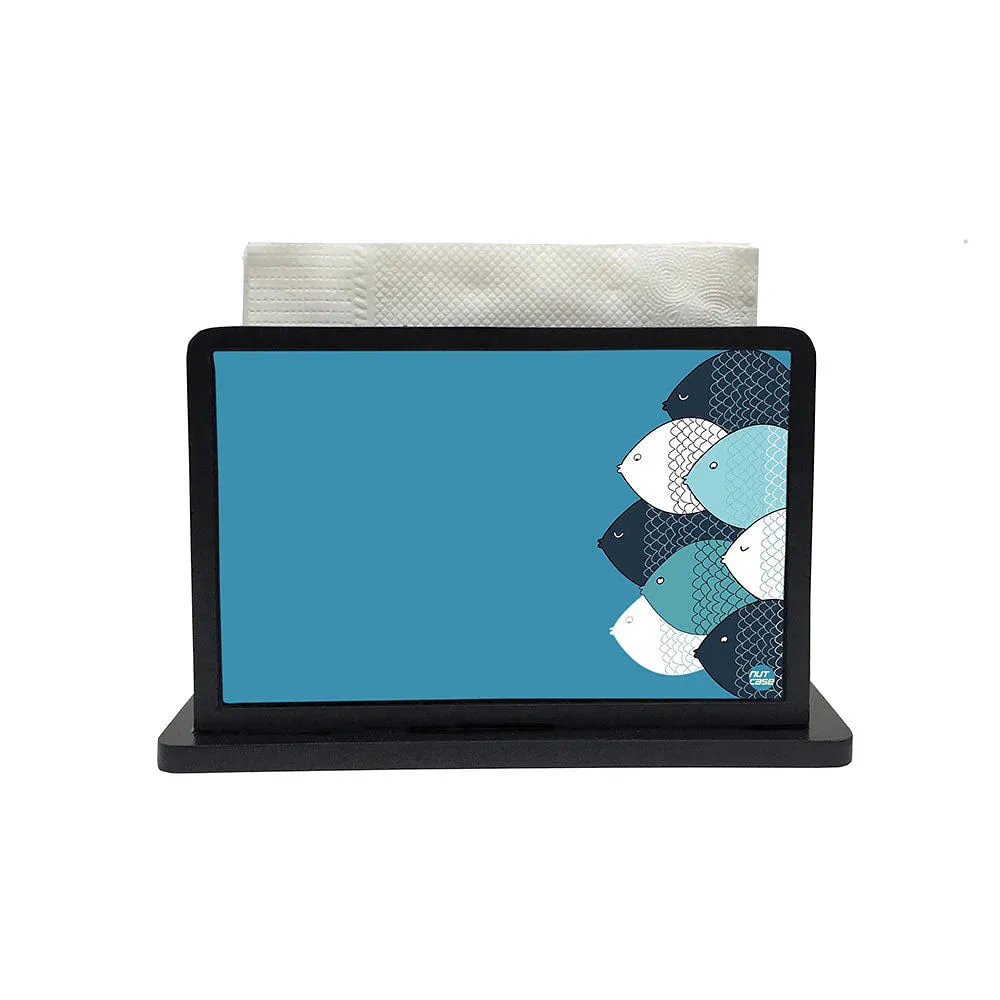 Tissue Holder Paper Napkin Stand - Blue Fish