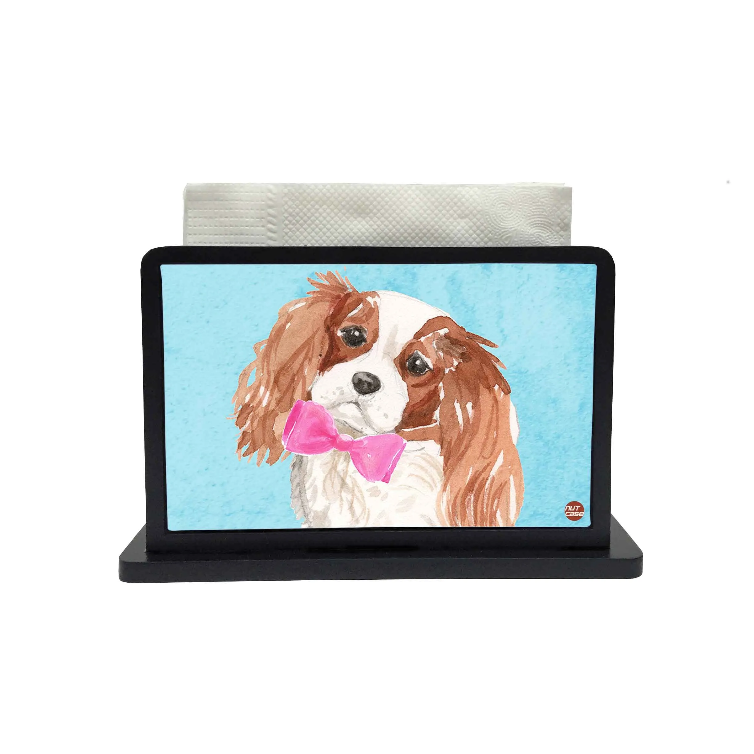 Tissue Holder Paper Napkin Stand - Blue Spaniel