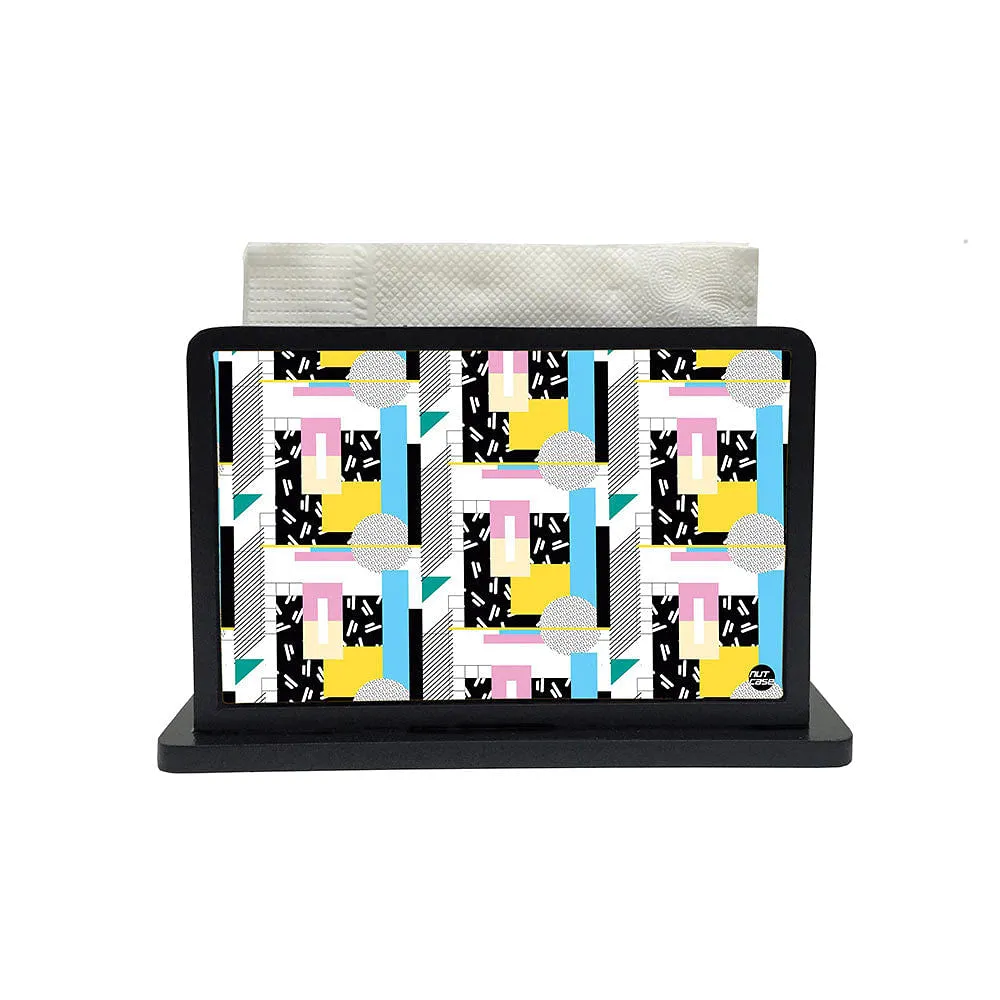 Tissue Holder Paper Napkin Stand - Check Box Pattern
