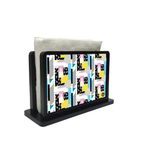 Tissue Holder Paper Napkin Stand - Check Box Pattern