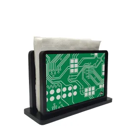Tissue Holder Paper Napkin Stand - Circuit Board Green