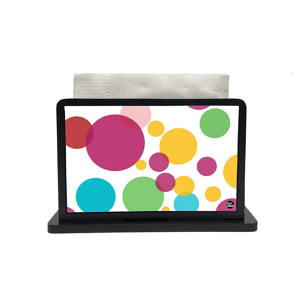 Tissue Holder Paper Napkin Stand - Colorful Circles