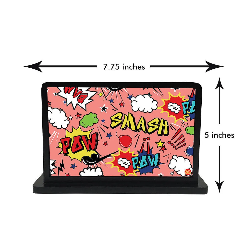 Tissue Holder Paper Napkin Stand - Comic Style Pink