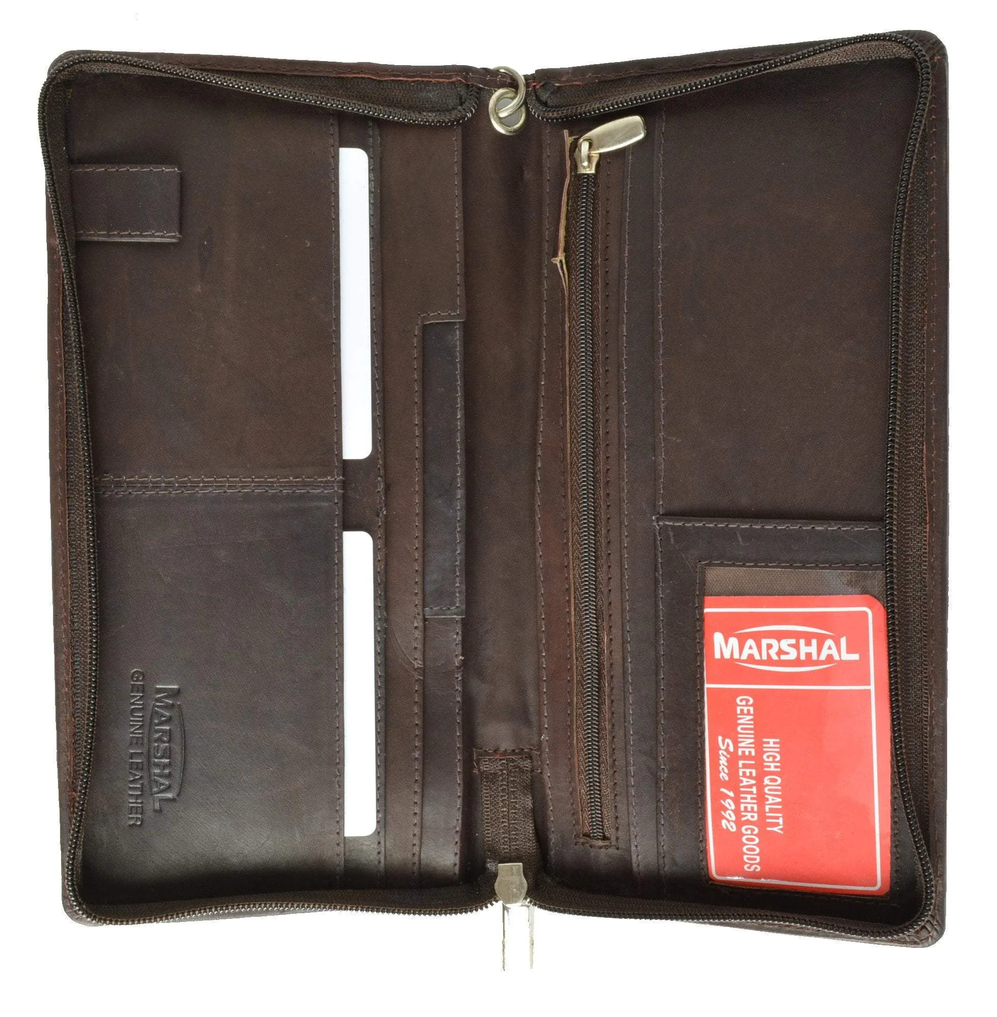 Top Grain Genuine Leather Travel Organizer Wallet Passport Holder 563 CF (C)