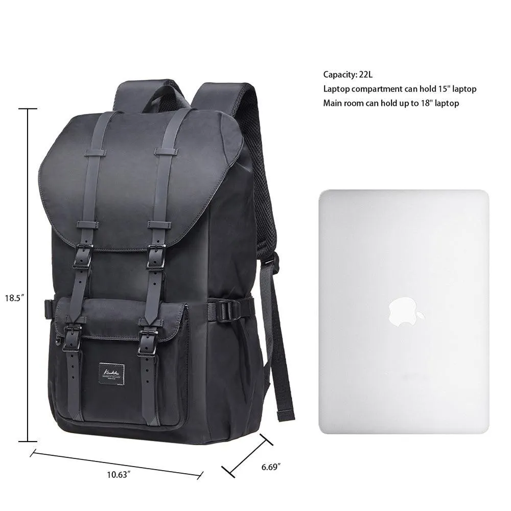 Travel Laptop Backpack, Outdoor Rucksack, School backpack Fits 15.6" Laptop(Black)