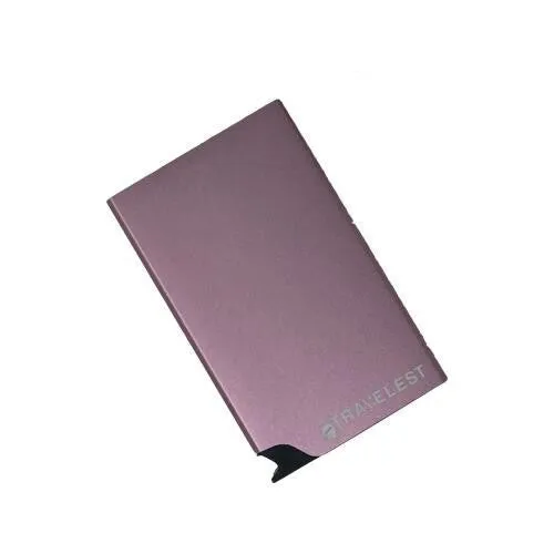 Travelest Rfid Blocking Pop Up Aluminum Card Holder With Money Holder