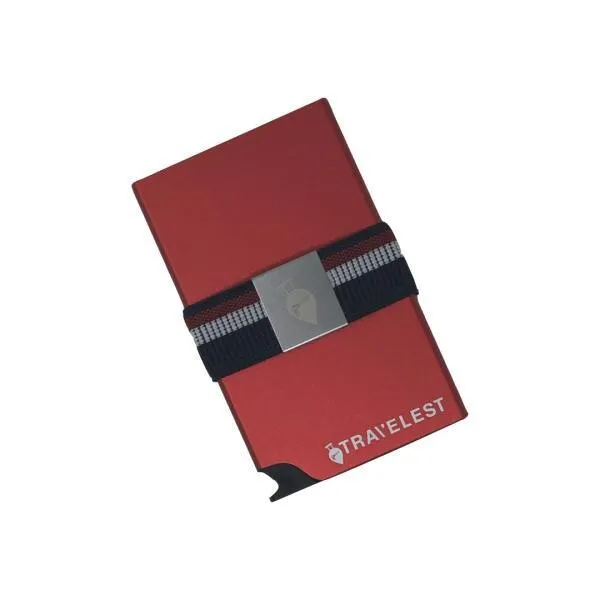 Travelest Rfid Blocking Pop Up Aluminum Card Holder With Money Holder
