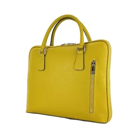 Unisex Business Briefcase in Genuine Leather - Made in Italy