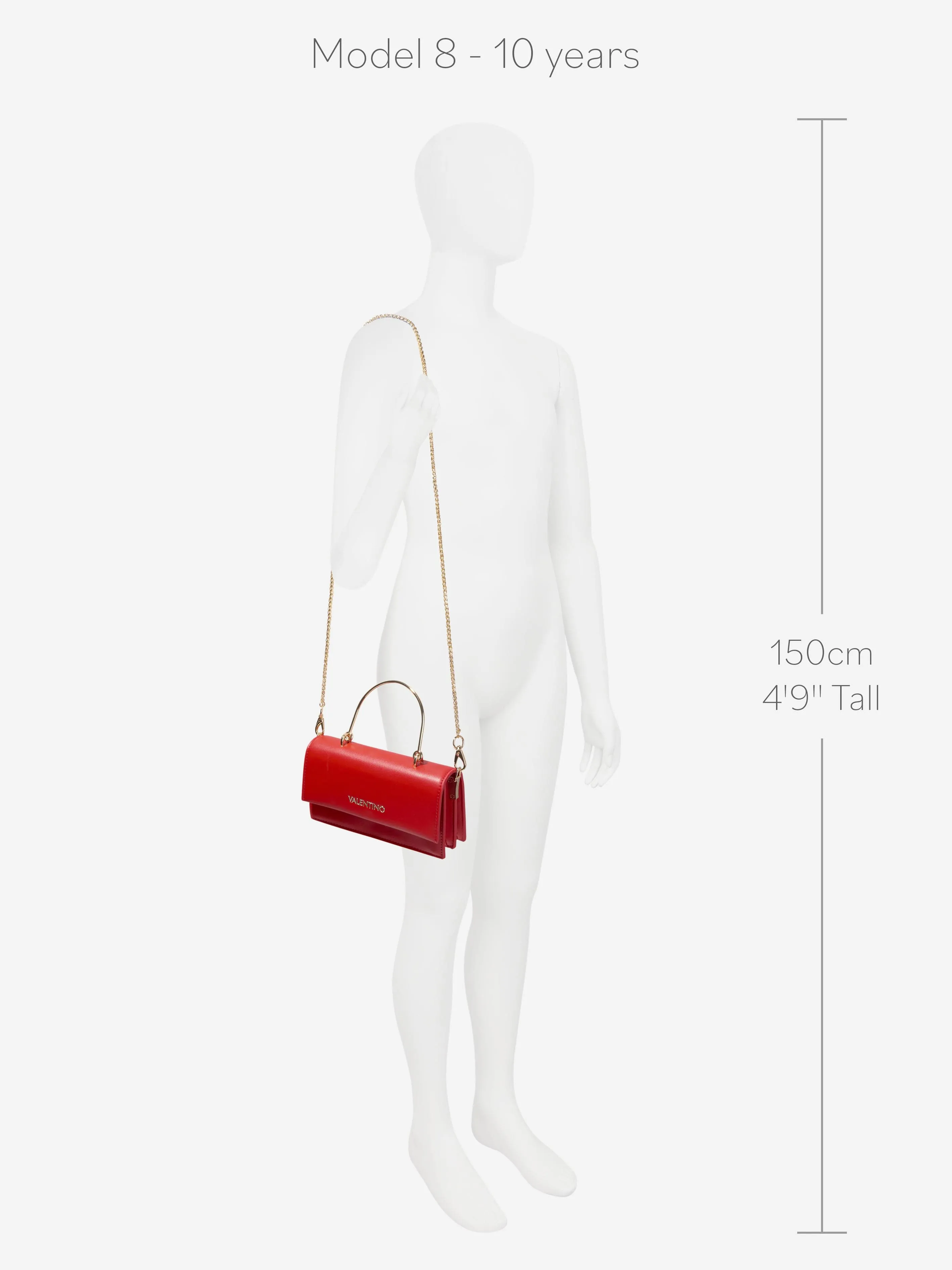 Valentino Girls Sand Satchel Bag in Red
