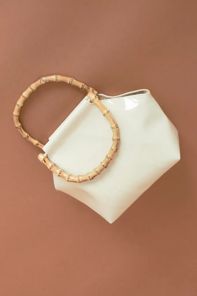 Vegan Leather Bamboo Bag