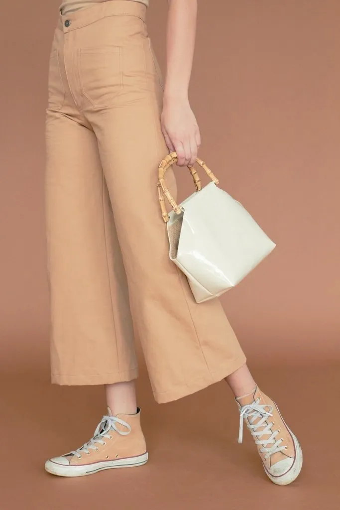 Vegan Leather Bamboo Bag