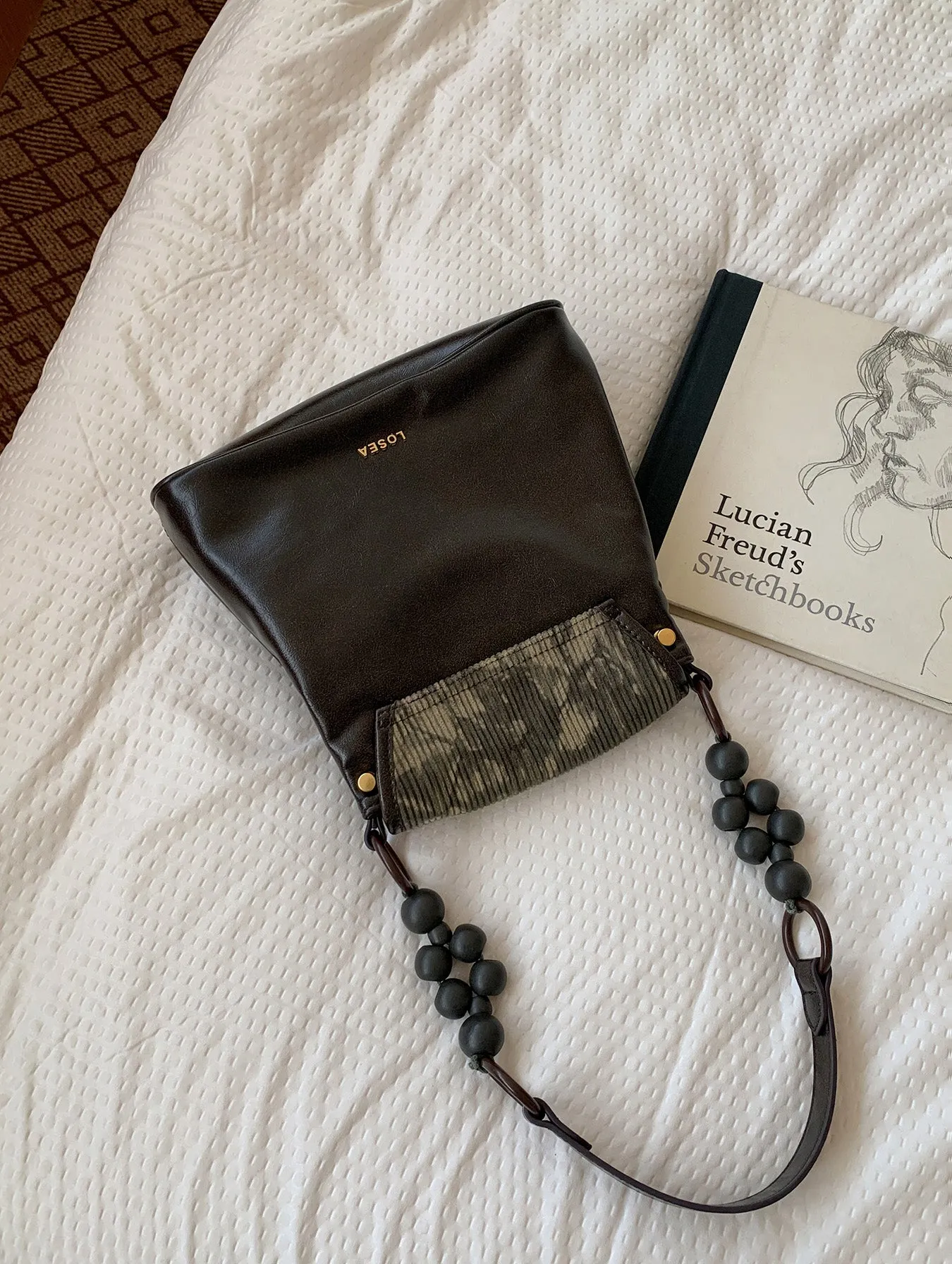 Vegan Leather Women's Small Crossbody Purse Black Small Shoulder Purse