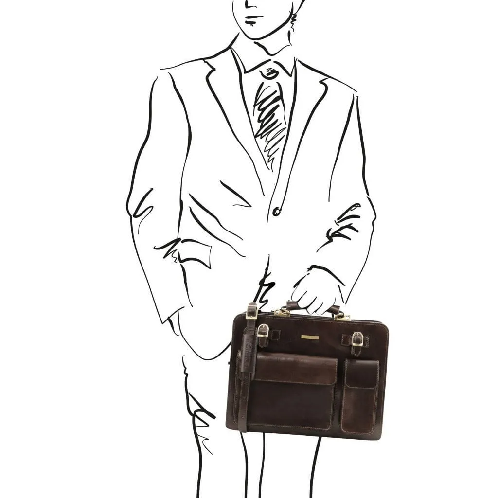 Venezia - Leather briefcase 2 compartments | TL141268