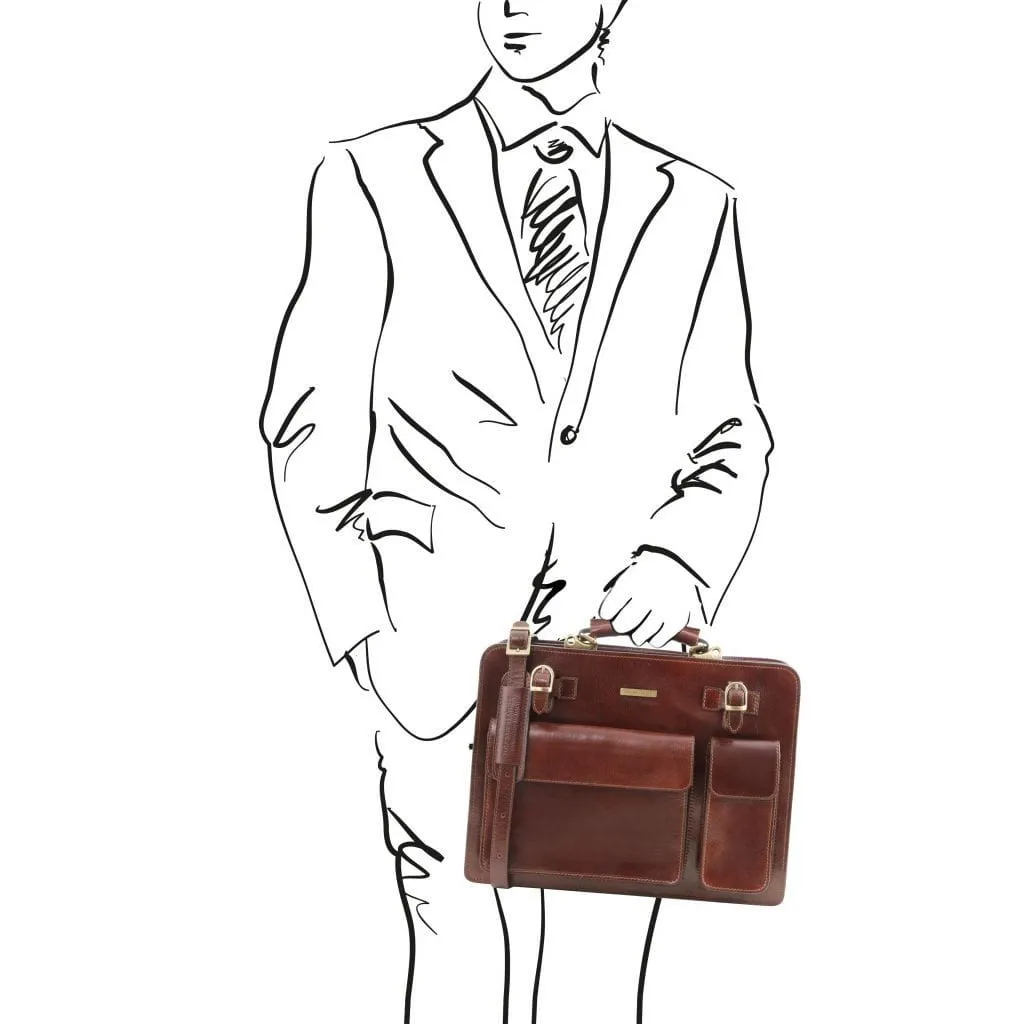 Venezia - Leather briefcase 2 compartments | TL141268