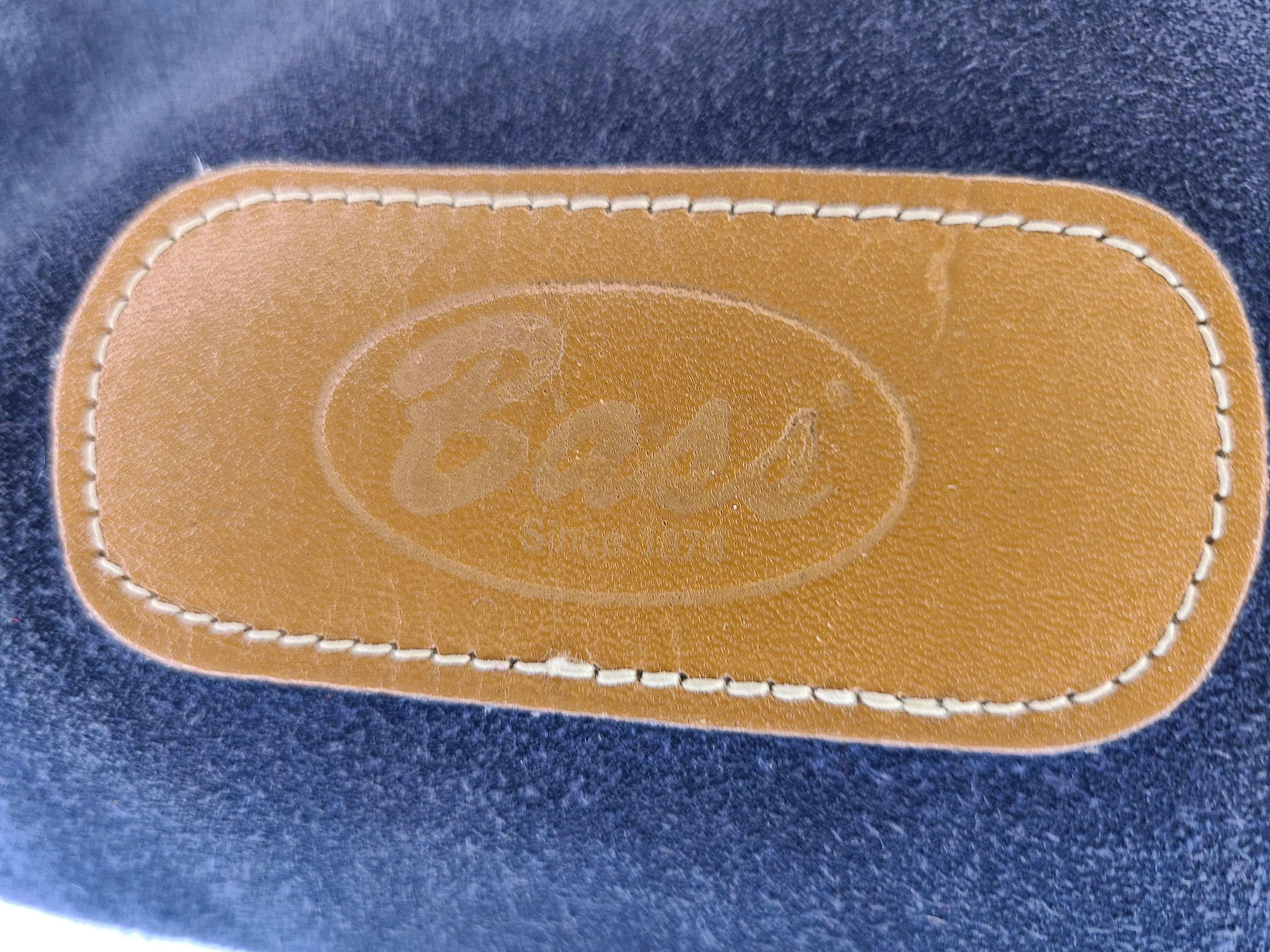 Vintage 1980s G.H. Bass Navy Suede Shoulder Bag