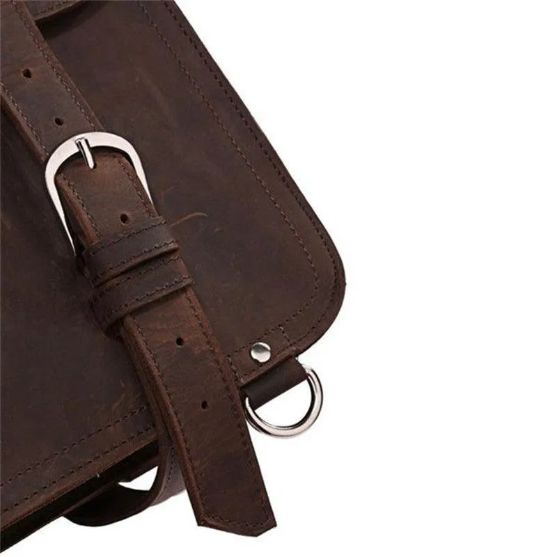 Vintage Crazy Horse Genuine Leather Business Briefcase Bag