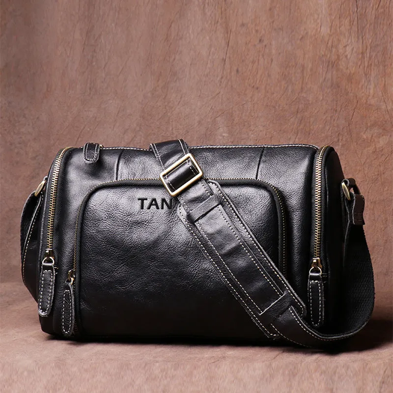 Vintage Crazy Horse Leather bag Original Handmade Postman Bag Leather Cross Body Bag Casual Shoulder Bag Message Bag