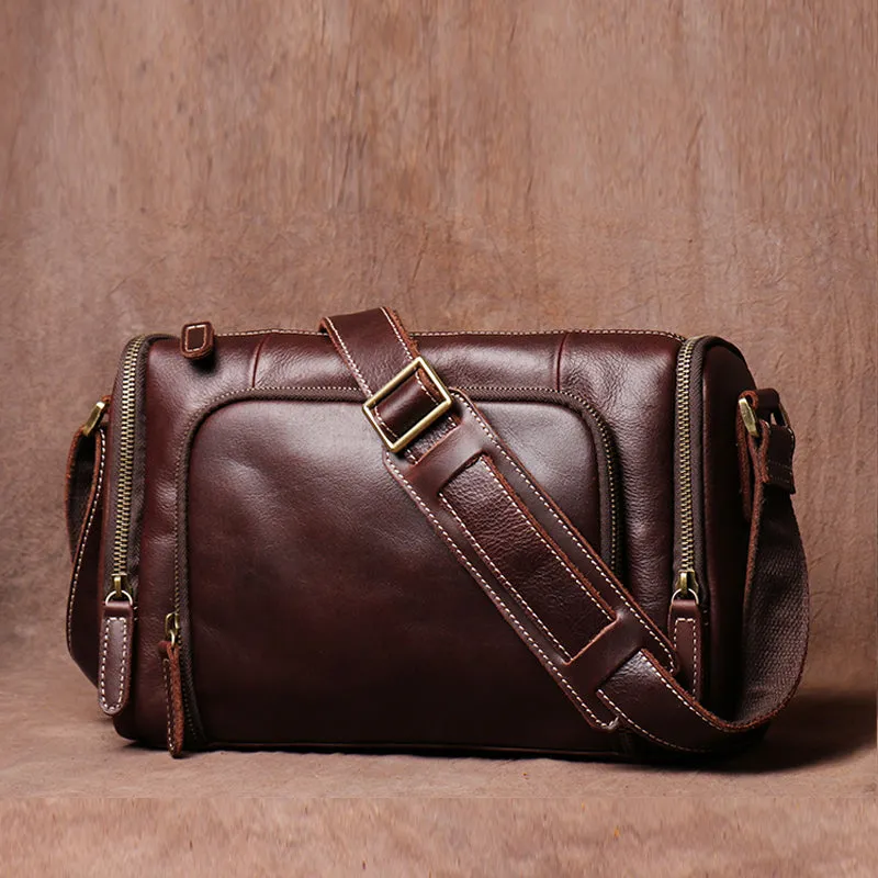 Vintage Crazy Horse Leather bag Original Handmade Postman Bag Leather Cross Body Bag Casual Shoulder Bag Message Bag