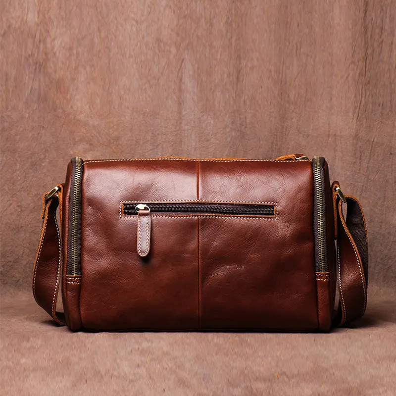 Vintage Crazy Horse Leather bag Original Handmade Postman Bag Leather Cross Body Bag Casual Shoulder Bag Message Bag