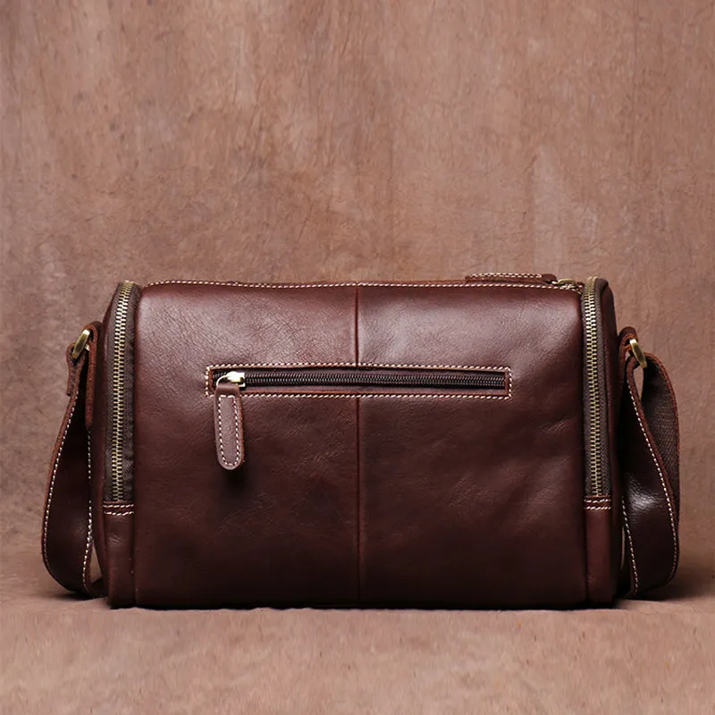 Vintage Crazy Horse Leather bag Original Handmade Postman Bag Leather Cross Body Bag Casual Shoulder Bag Message Bag
