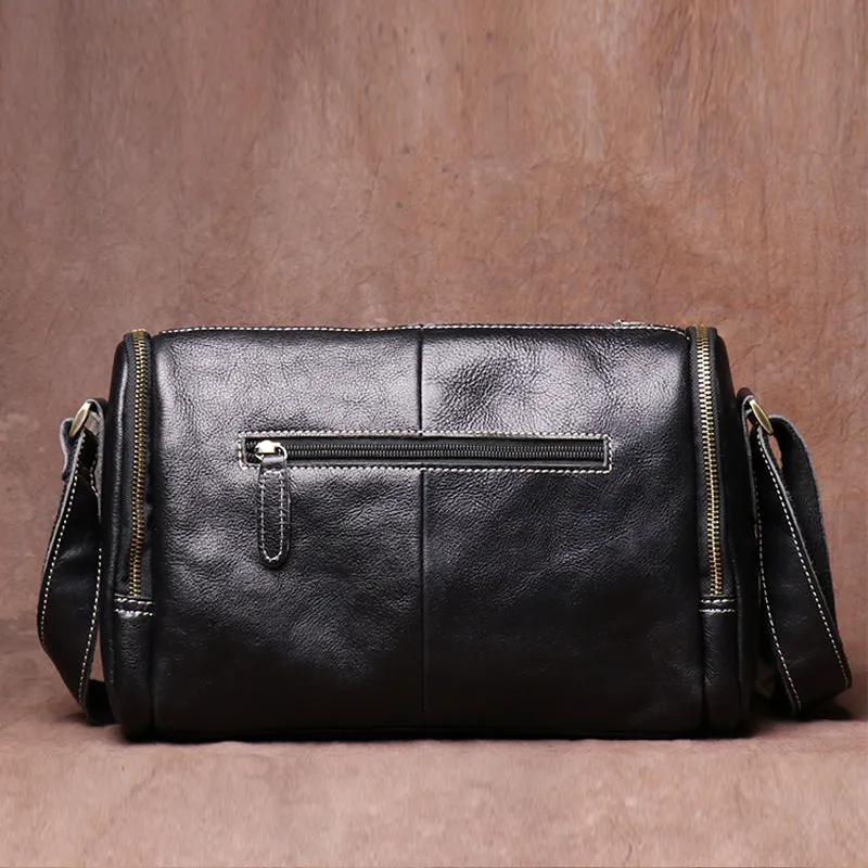 Vintage Crazy Horse Leather bag Original Handmade Postman Bag Leather Cross Body Bag Casual Shoulder Bag Message Bag