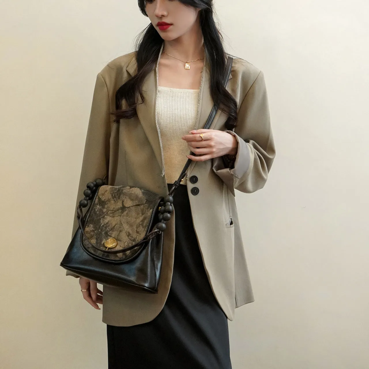 Vintage Ladies Vegan Leather Shoulder Bag Crossbody Small Bags For Women