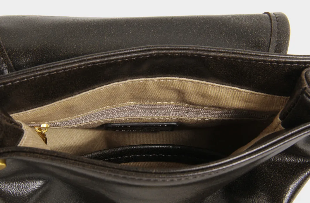 Vintage Ladies Vegan Leather Shoulder Bag Crossbody Small Bags For Women