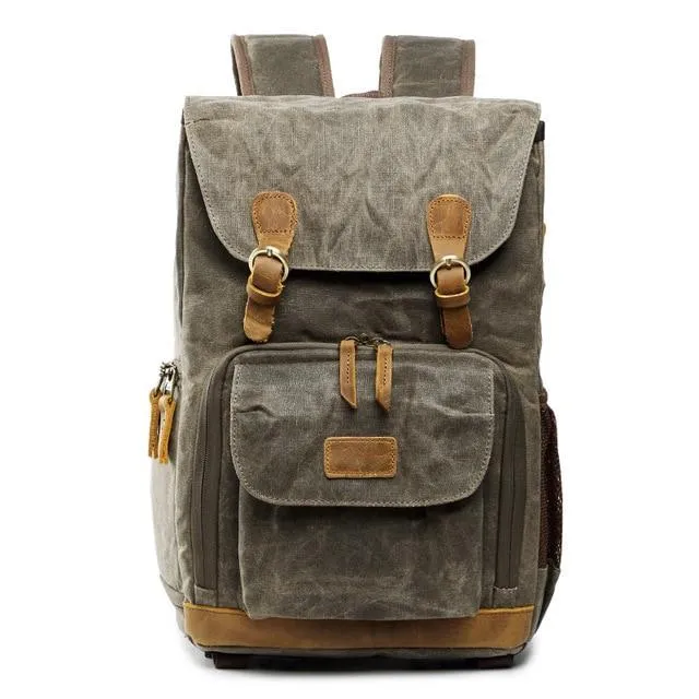 Vintage Outdoor Waterproof Camera Bag Backpack